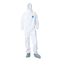 TYVEK COVERALLS WITH ATTACHED HOOD AND BOOTS